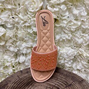 Beige Sandal with Little Bubble Detailing